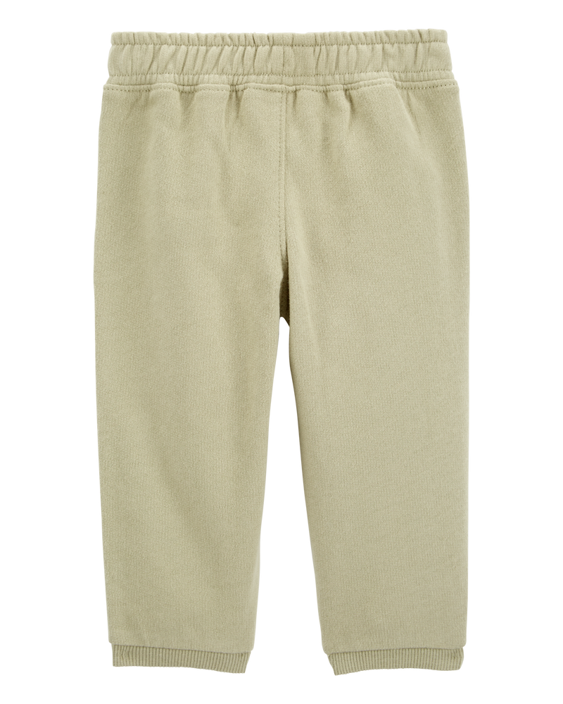 Bébé Pantalon de jogging à enfiler en jersey bouclette - Vert olive, image 2 sur 4 diapositives