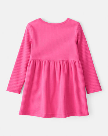 Tout-petit fille - Robe à manches longues – Rose, 