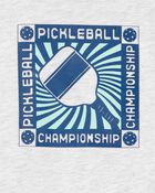 Kid PickleBall Print Short-Sleeve Graphic Tee - Grey, image 2 of 3 slides