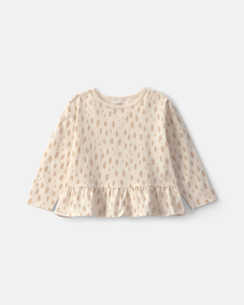 Toddler Girl Long Sleeve Printed Top &ndash; Multi, image 1 of 3 slides