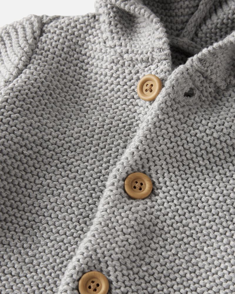 Baby Organic Signature Stitch Cardigan, image 2 of 4 slides