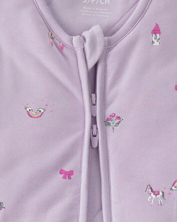 Baby Girl Fairytale 2-Way Zip PurelySoft Wearable Blanket - Purple, 