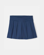 Girls Pleated Active Skort - Blue, image 1 of 4 slides