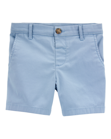 Toddler Stretch Chino Shorts - Blue, 
