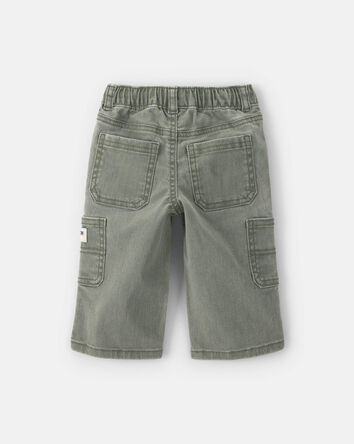 Baby Boy Splatter Paint Wide-Leg Carpenter Pants - Green, 