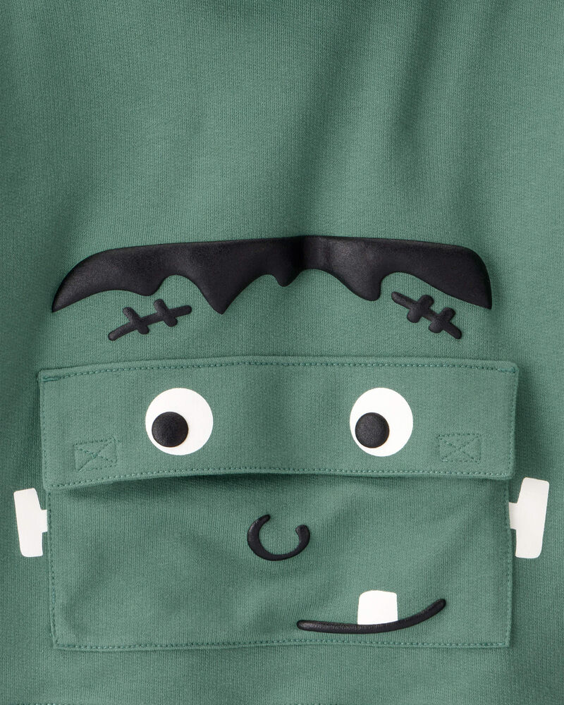 Toddler Halloween Frankenstein Pullover Hoodie, image 2 of 3 slides