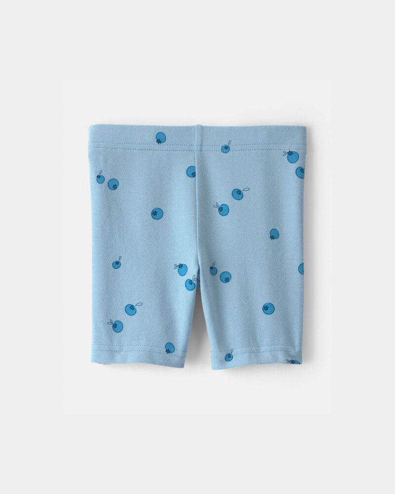 Toddler Girl Blueberry Bike Shorts - Blue, image 2 of 4 slides
