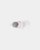 Baby Girl Every Step&reg; First Walker Shimmer Heart Sneakers - White/Pink, image 3 of 5 slides