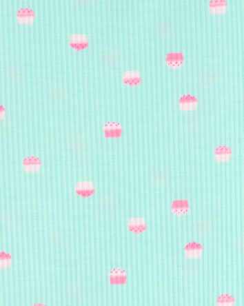 Filles - Pyjama 2 pièces décontracté imprimé de petit gâteau, 