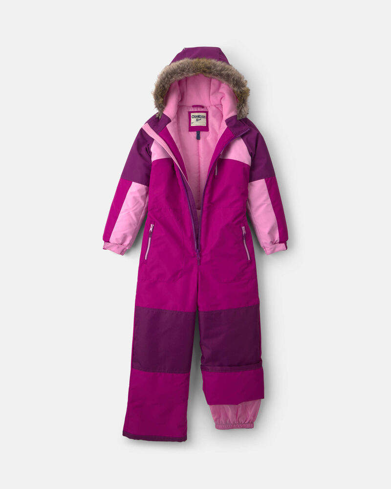Girls 1 Piece Snowsuit- Purple, image 3 of 8 slides
