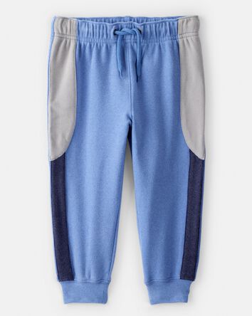 Toddler Boy Colourblock Joggers - Blue/Grey, 