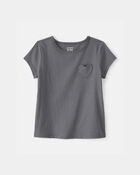 Toddler Girl Heart Pocket Top - Grey, image 1 of 3 slides