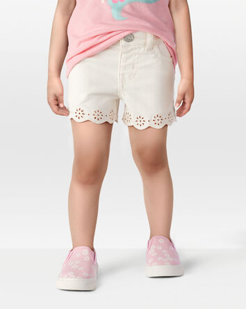 Toddler Iconic Eyelet Short - Cream, 