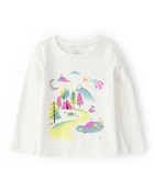 Toddler Girl Mountain Scene Cotton Blend Graphic Tee, image 1 of 3 slides