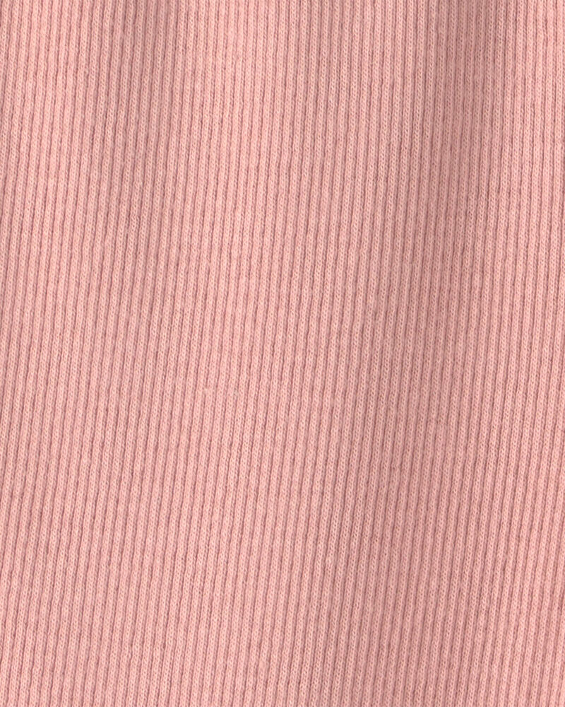 Baby Girl Organic Cotton Rib Footed Pants, image 3 of 4 slides