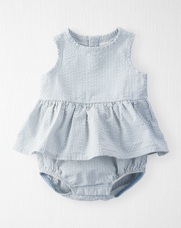Bébé Maillot solaire en coton biologique Seersucker, 