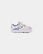 Baby Girl Every Step&reg; First Walker Colour Block Sneakers - Pink/Purple/White, image 2 of 6 slides