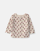 Baby Girl 2-Piece Floral Overall Set - Maroon/Ivory, image 3 of 6 slides