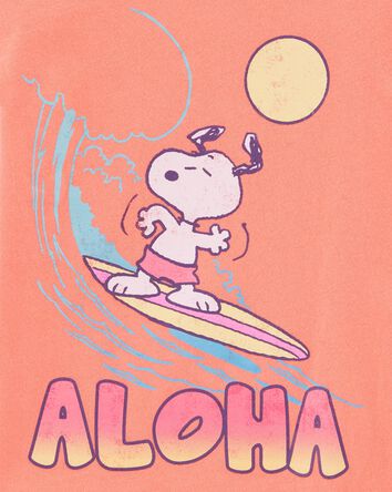 Toddler Snoopy Graphic Short-Sleeve Tee - Orange, 