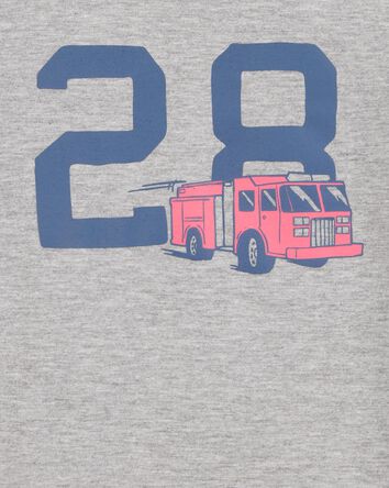 Toddler Firetruck Short-Sleeve Graphic Tee, 