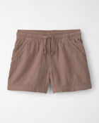 Toddler Boy 2-Piece Organic Cotton Gauze Embroidered  Top & Short Set, image 2 of 5 slides