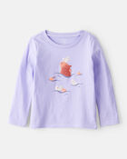 Toddler Girl Cabybara Long-Sleeve Graphic Tee - Purple, image 1 of 3 slides