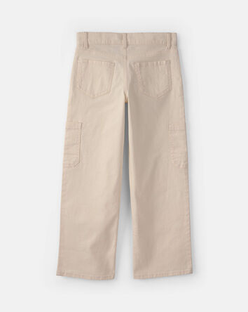 Filles - Jeans cargo &agrave; jambe droite - Cr&egrave;me, 