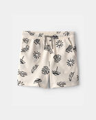 Boys Beach Shorts - Cream/Black, image 1 of 6 slides