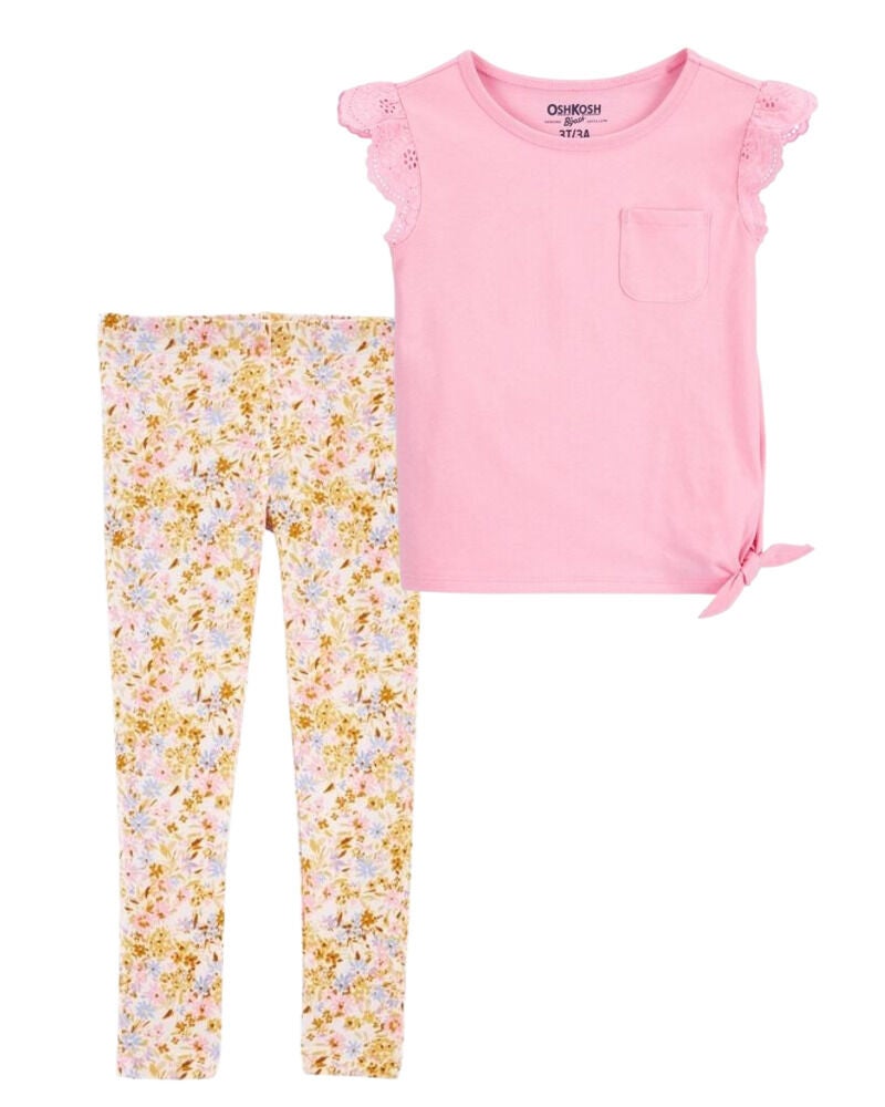Multi Toddler Ruffle Top and Leggings Set Carter s Oshkosh Canada