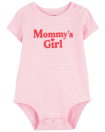 Mommy's Girl Striped Cotton Bodysuit, 