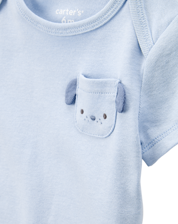 5-Pack Dog Short-Sleeve Cotton Bodysuits, 
