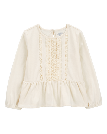 Baby Eyelet Peplum Top, 