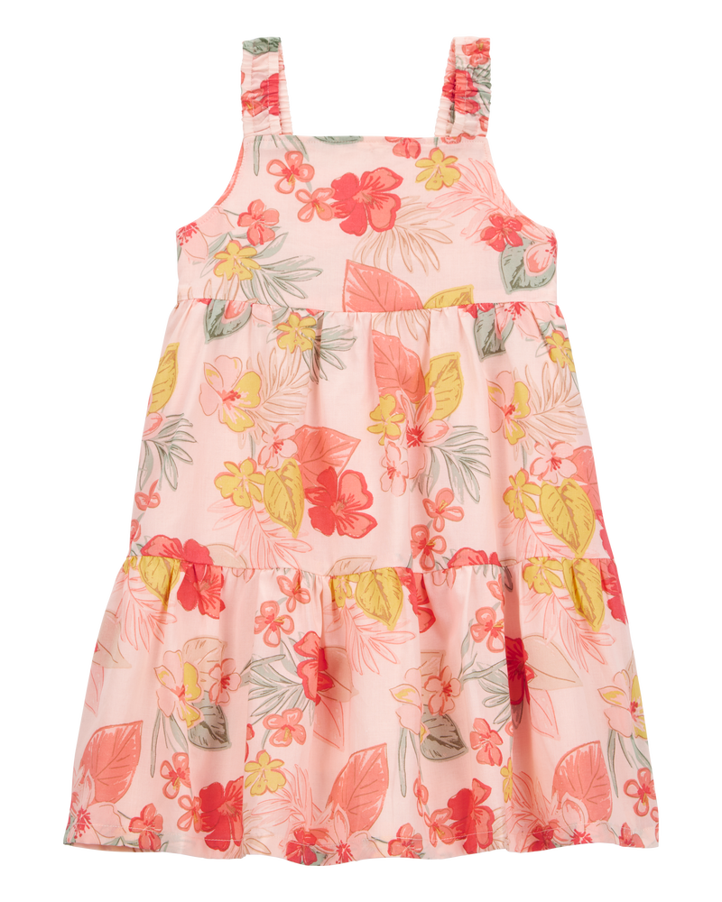 Toddler Floral Tiered Dress, image 1 of 5 slides