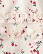 Baby Girl 3-Piece Floral Merry Cotton Bodysuits & Pant Set - White/Red, image 3 of 5 slides