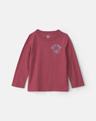 Toddler Boy 'Let's Go Pet A Doggo' Long-Sleeve Graphic Tee - Burgundy, image 1 of 5 slides