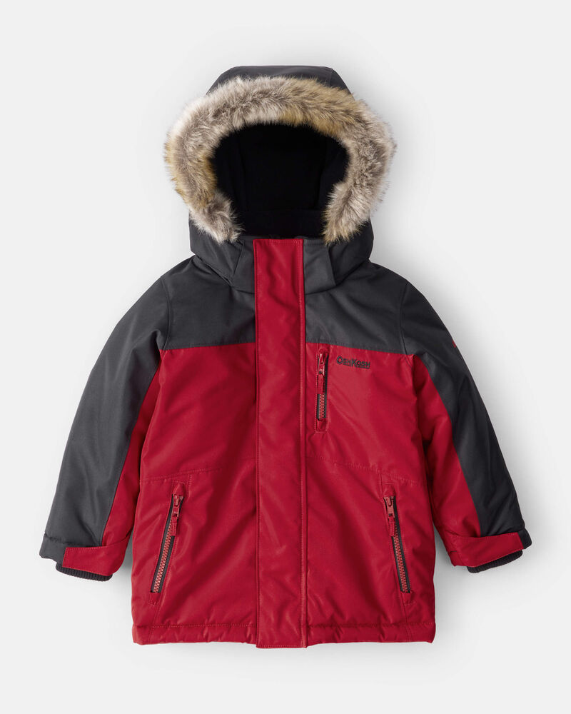 Toddler Boy Toddler Boy Parka Hooded Winter Jacket - Black, image 1 of 3 slides