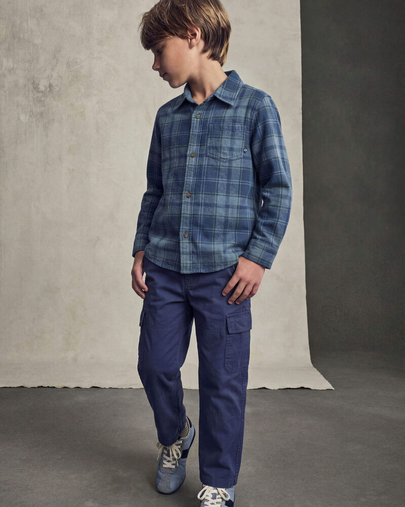 Gar&ccedil;ons - Pantalon cargo &agrave; coupe ample &ndash; Bleu marine, image 5 sur 5 diapositives