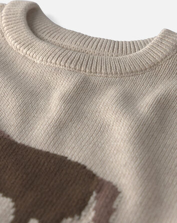 Jeune - Chandail en tricot de coton biologique &agrave; motif cheval, 