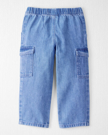 Toddler Organic Cotton Chambray Cargo Pants, 