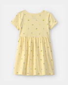 Toddler Girl Lemon Knit Dress - Yellow, image 2 of 4 slides