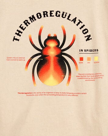 Kid Spider Cotton Blend Long-Sleeve Tee - Khaki, 