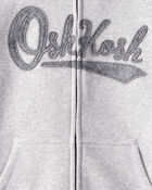 Boys OshKosh Logo Zip Jacket - Grey, image 3 of 4 slides