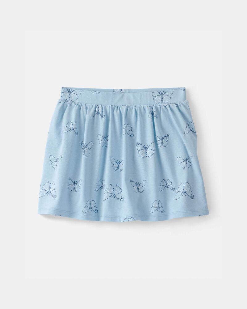 Girls Butterfly Skort - Blue, image 1 of 4 slides