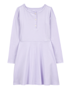 Kid Long-Sleeve Ribbed Dress, image 1 of 4 slides