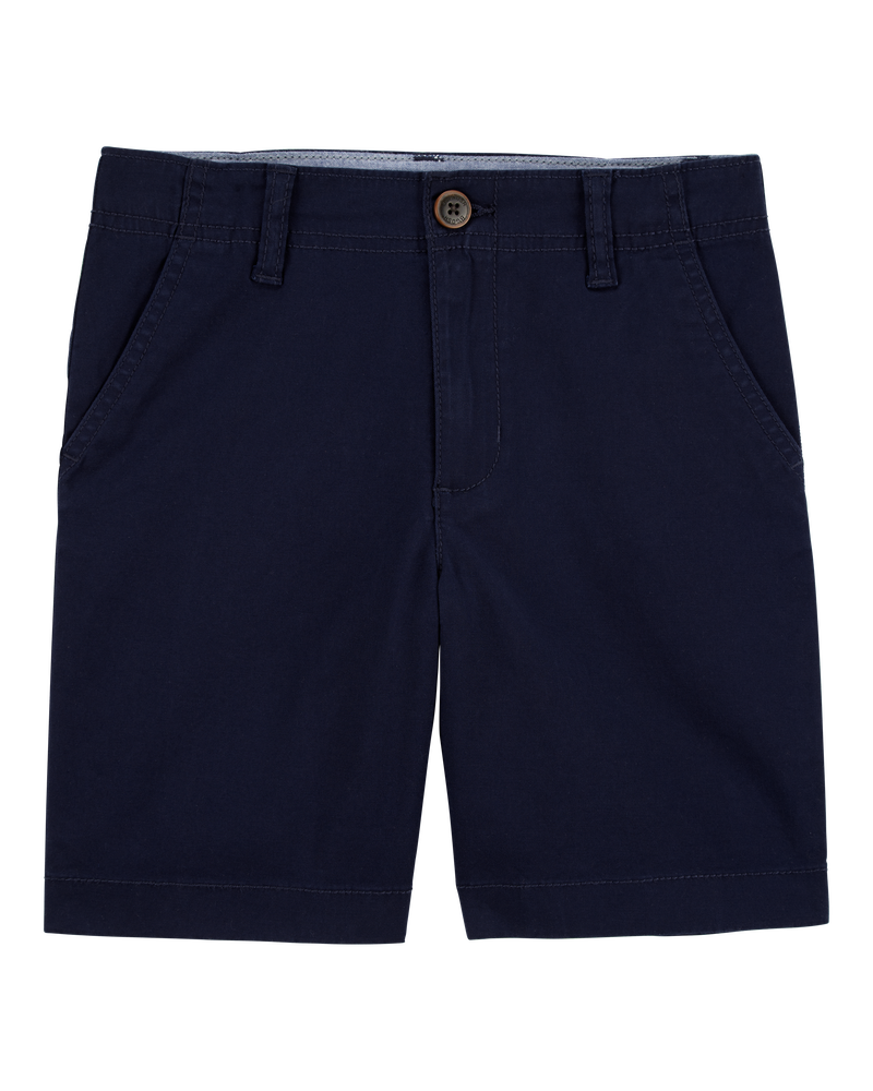 Kid Stretch Chino Uniform Shorts - Navy, image 1 of 4 slides