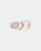 Toddler Girl Flower Sandals - White, image 4 of 6 slides