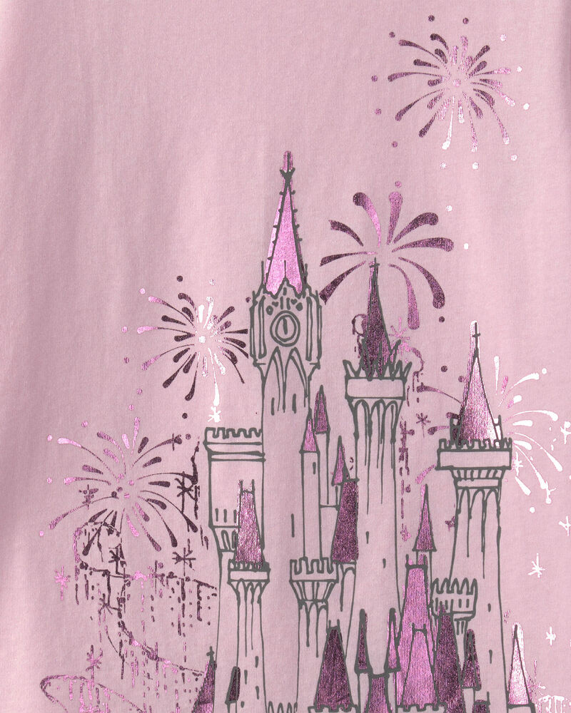 Girls Disney&copy; Castle Graphic Tee - Pink, image 3 of 3 slides