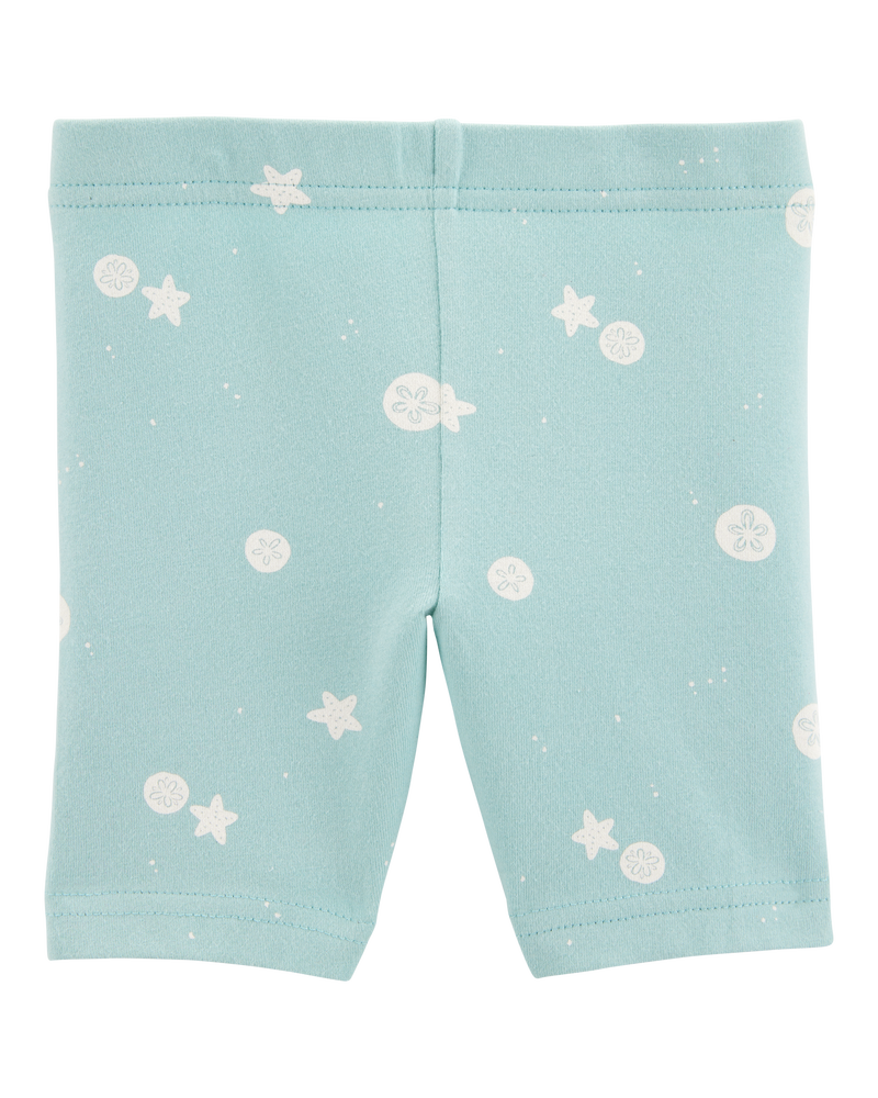 Toddler Girl Sea Print Bike Shorts, image 4 of 6 slides