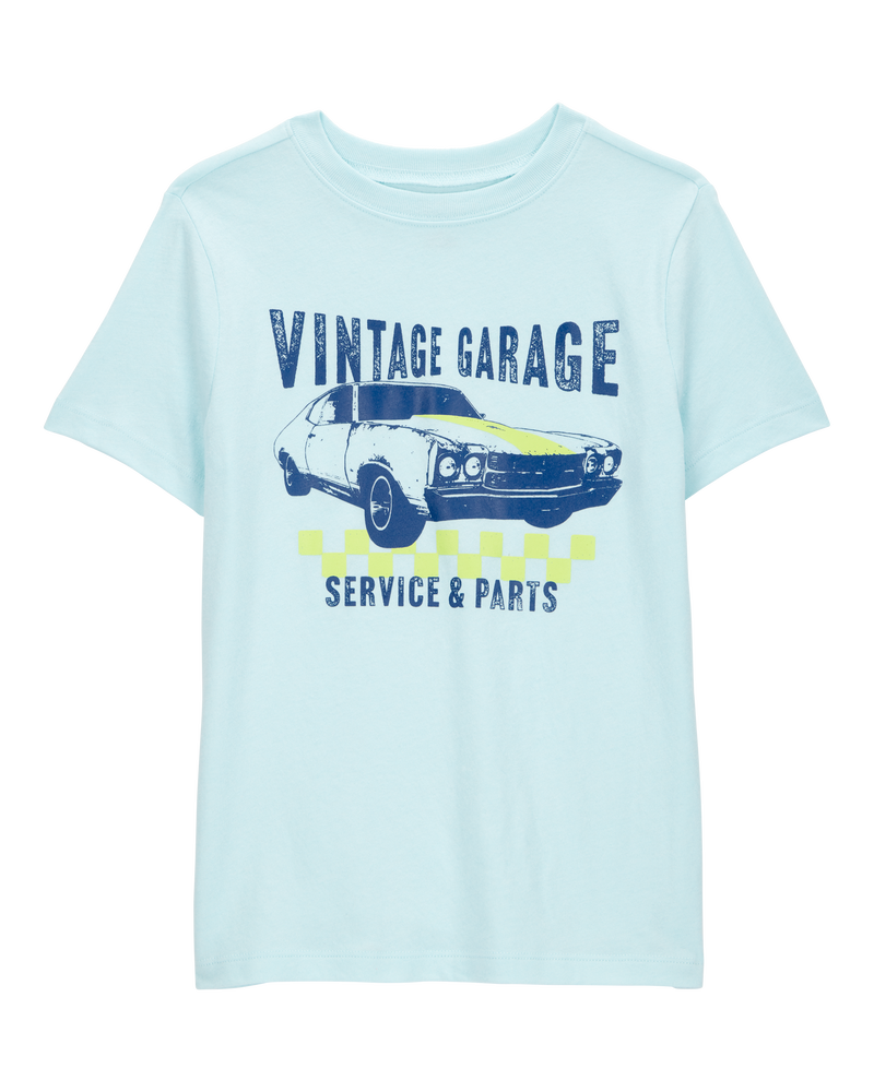 Kid Vintage Garage Graphic Tee - Blue, image 1 of 3 slides