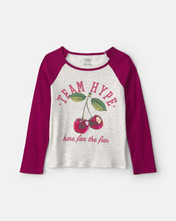 Girls Cherry Long-Sleeve T-Shirt - Grey, 
